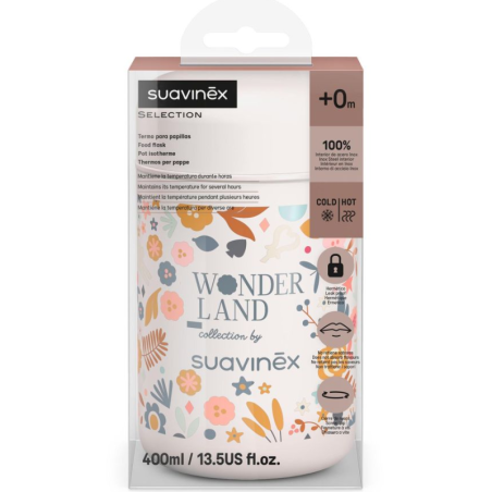 Θερμός Φαγητού Suavinex Go Wonderland Beige 400ml BR79412