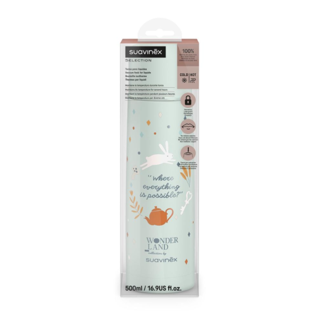 Μπουκάλι Θερμός Suavinex Wonderland Green 500ml...