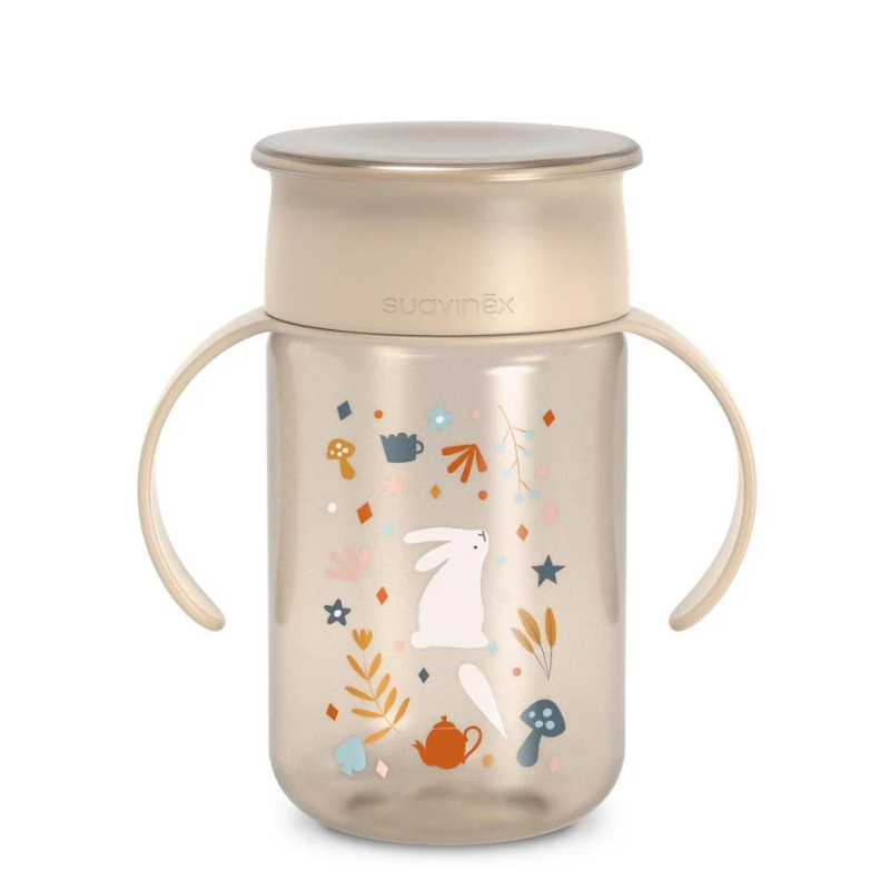 Εκπαιδευτικό Ποτήρι Suavinex Με Λαβές Wonderland Beige 340ml BR79405