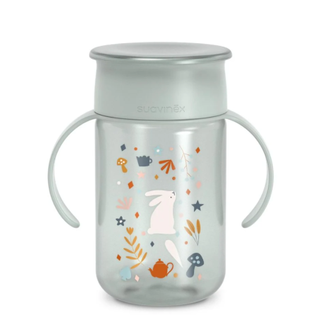 Εκπαιδευτικό Ποτήρι Suavinex Με Λαβές Wonderland Green 340ml BR79406