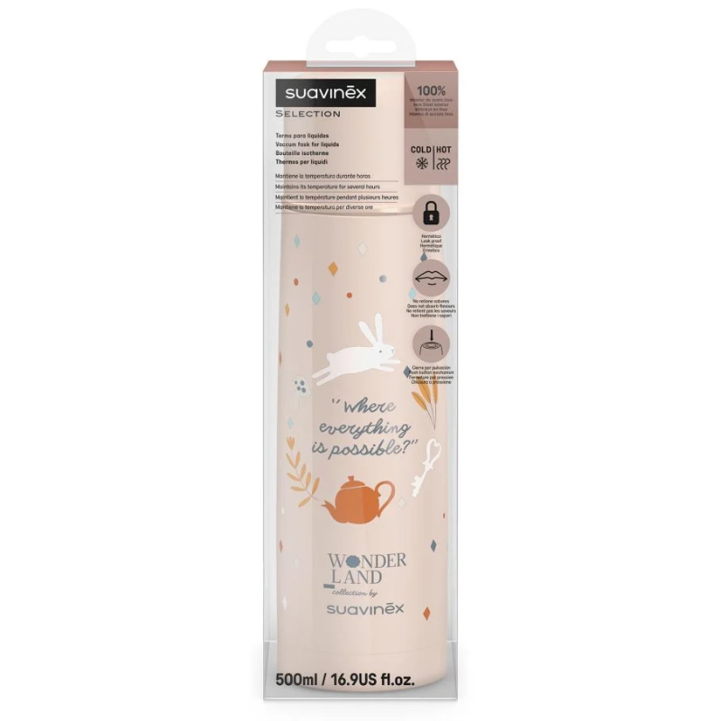 Μπουκάλι Θερμός Suavinex Wonderland Pink 500ml BR79414