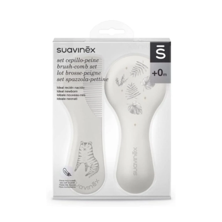 Σετ βούρτσα & χτένα Suavinex Beige BR78538