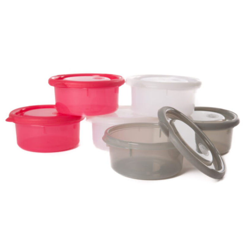 Σετ Φαγητοδοχεία Bo Jungle B-Bowl 6τεμ Άσπρο-Γκρι-Ροζ 300ml BJ-B541100