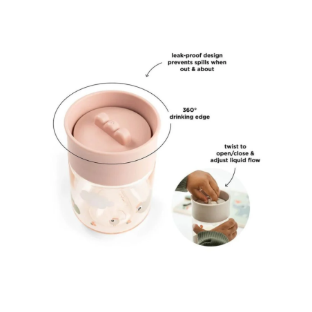 Εκπαιδευτικό Ποτήρι Done By Deer Farm Powder 360° 260ml BR90019