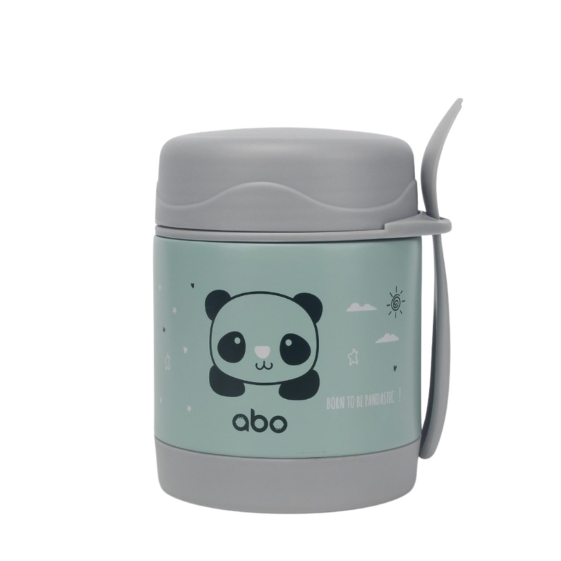 ABO Θερμός Φαγητού 300ml Με Κουταλοπίρουνο Born To Be Pandastic