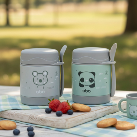 ABO Θερμός Φαγητού  300ml Με Κουταλοπίρουνο Born To Be Pandastic