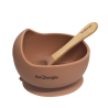 Μπολ Σιλικόνης Bo Jungle Με Βεντούζα Και Κουτάλι Terracotta BJ-B500690