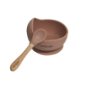 Μπολ Σιλικόνης Bo Jungle Με Βεντούζα Και Κουτάλι Terracotta BJ-B500690