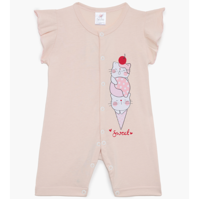 Φορμάκι Κοντό Μανίκι Pretty Baby Sweet Σομόν