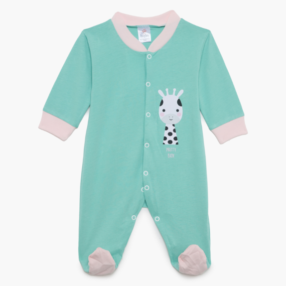 Φορμάκι Μακρύ Μανίκι Pretty Baby Giraffe Φυστικί/Ροζ