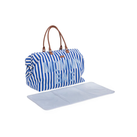Τσάντα Αλλαγής ChildHome Mommy Bag stripes electric blue/light blue BR78255