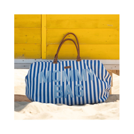 Τσάντα Αλλαγής ChildHome Mommy Bag stripes electric blue/light blue BR78255