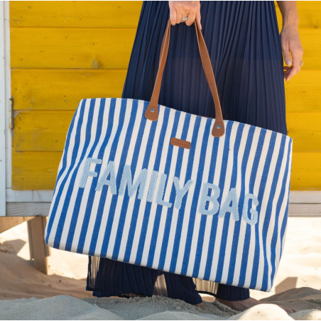 Τσάντα Αλλαγής ChildHome Family Bag stripes electric blue/light blue BR78259