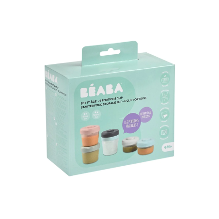 Δοχεία αποθήκευσης φαγητού Beaba 1st stage 6τεμ (2x90ml + 4x150ml) BR79251
