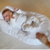 Βρεφικό Μαξιλάρι-Φωλιά Beaba Cocoonababy με Σεντόνι White 0-3m BR79487