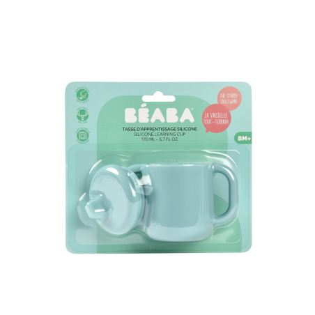 Ποτήρι Εκπαιδευτικό Beaba Σιλικόνης Blue BR79135