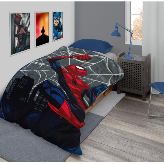 Κουβέρτα Βελουτέ Μονή Disney Home Spider-Man 512 160X220...
