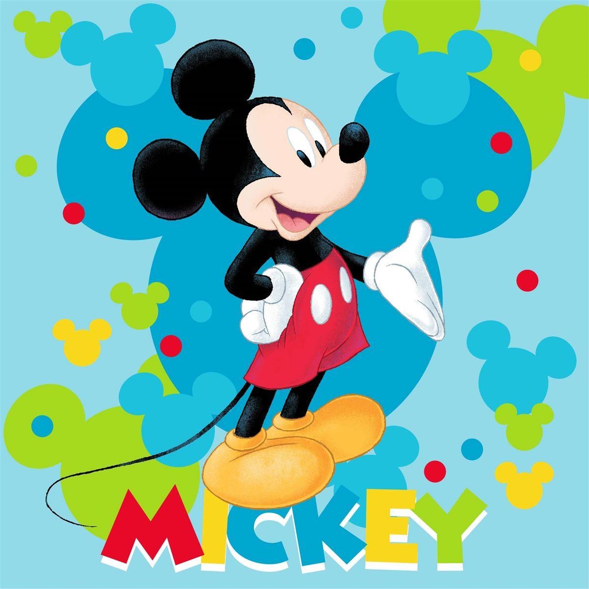 Λαβέτα Νηπιαγωγείου Disney Home Mickey 73 30x30 Turquoise
