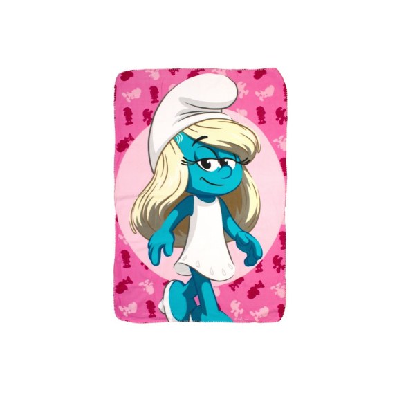Κουβέρτα Fleece Κούνιας Peyo Smurfs 12 100x140 Pink
