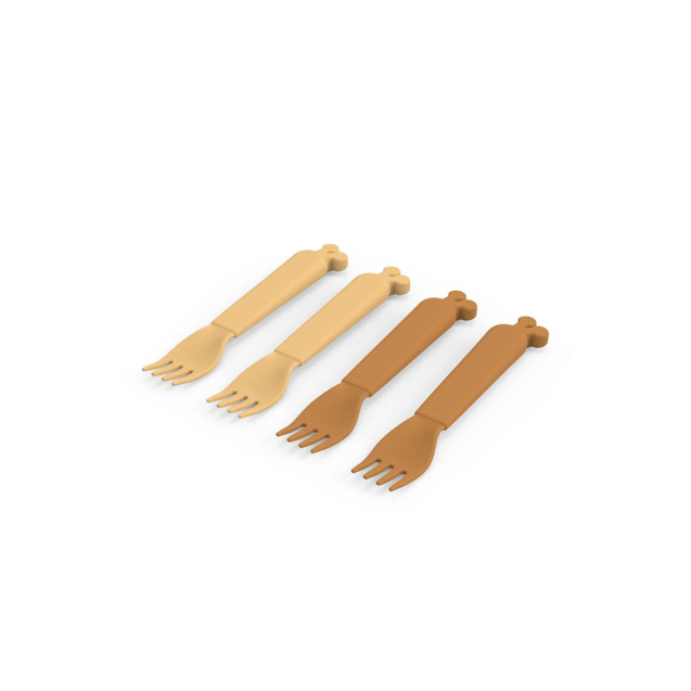 Σετ 4 τμχ πηρουνάκια Raffi Mustard BR76682