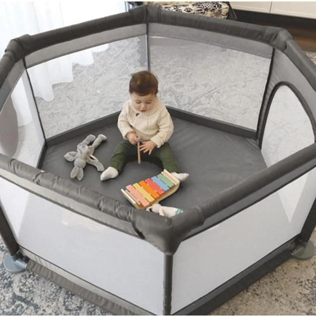 Πάρκο DreamBaby Υφασμάτινο Εξάγωνο Taupe BR79496