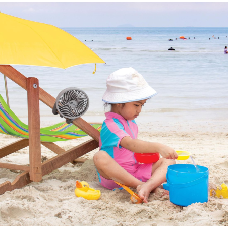 Ανεμιστήρας DreamBaby Mini Φορητός Με Προστατευτικό Κάλυμμα Grey BR78586