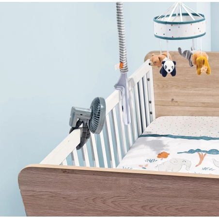 Ανεμιστήρας DreamBaby Mini Φορητός Με Προστατευτικό Κάλυμμα Grey BR78586