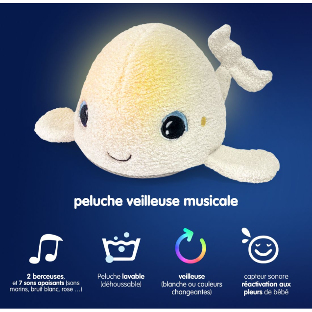 Φωτάκι Νυκτός Με Ήχους Pabobo Beluga Whale...