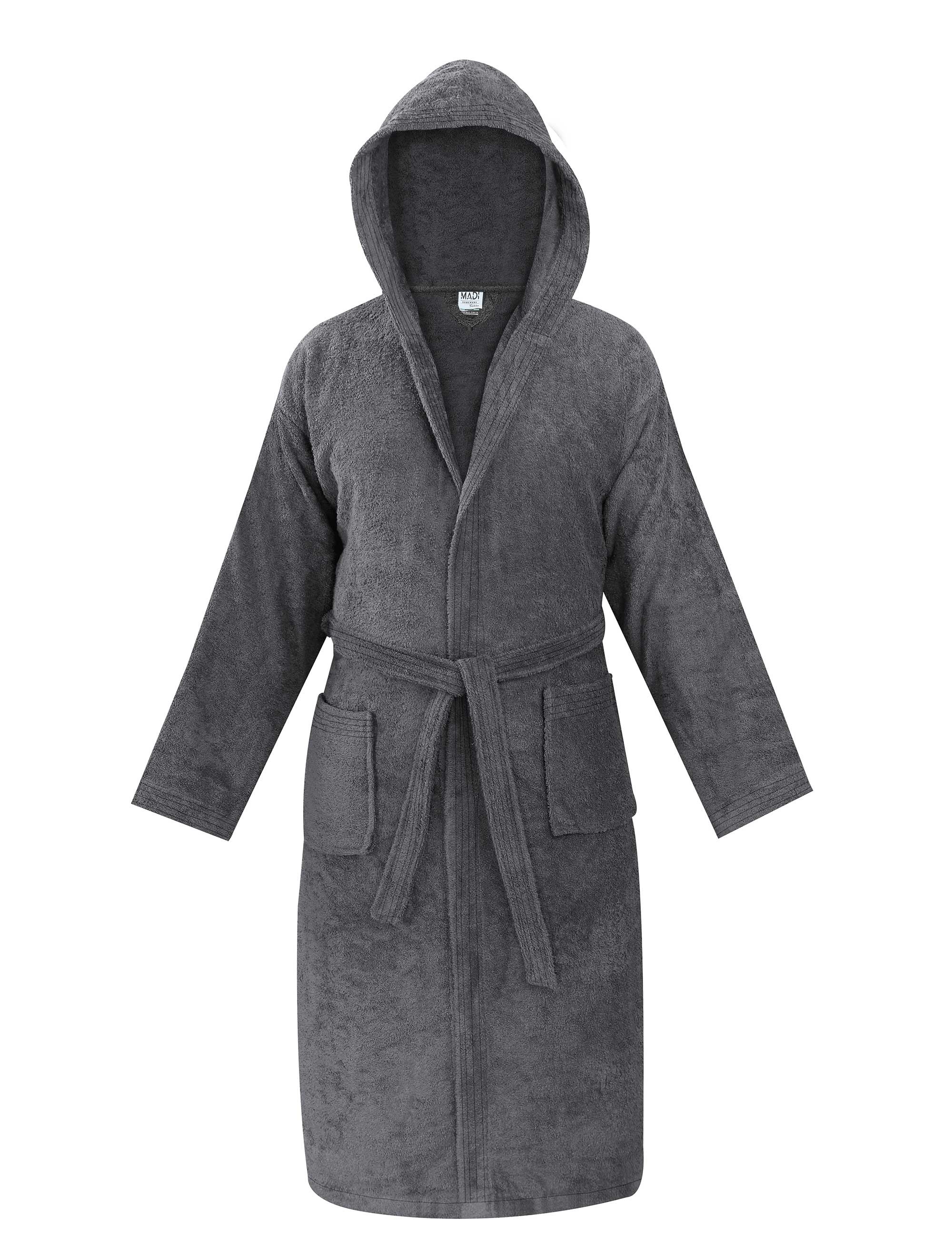 Μπουρνούζι με κουκούλα Madi Olia Athracite XLarge
