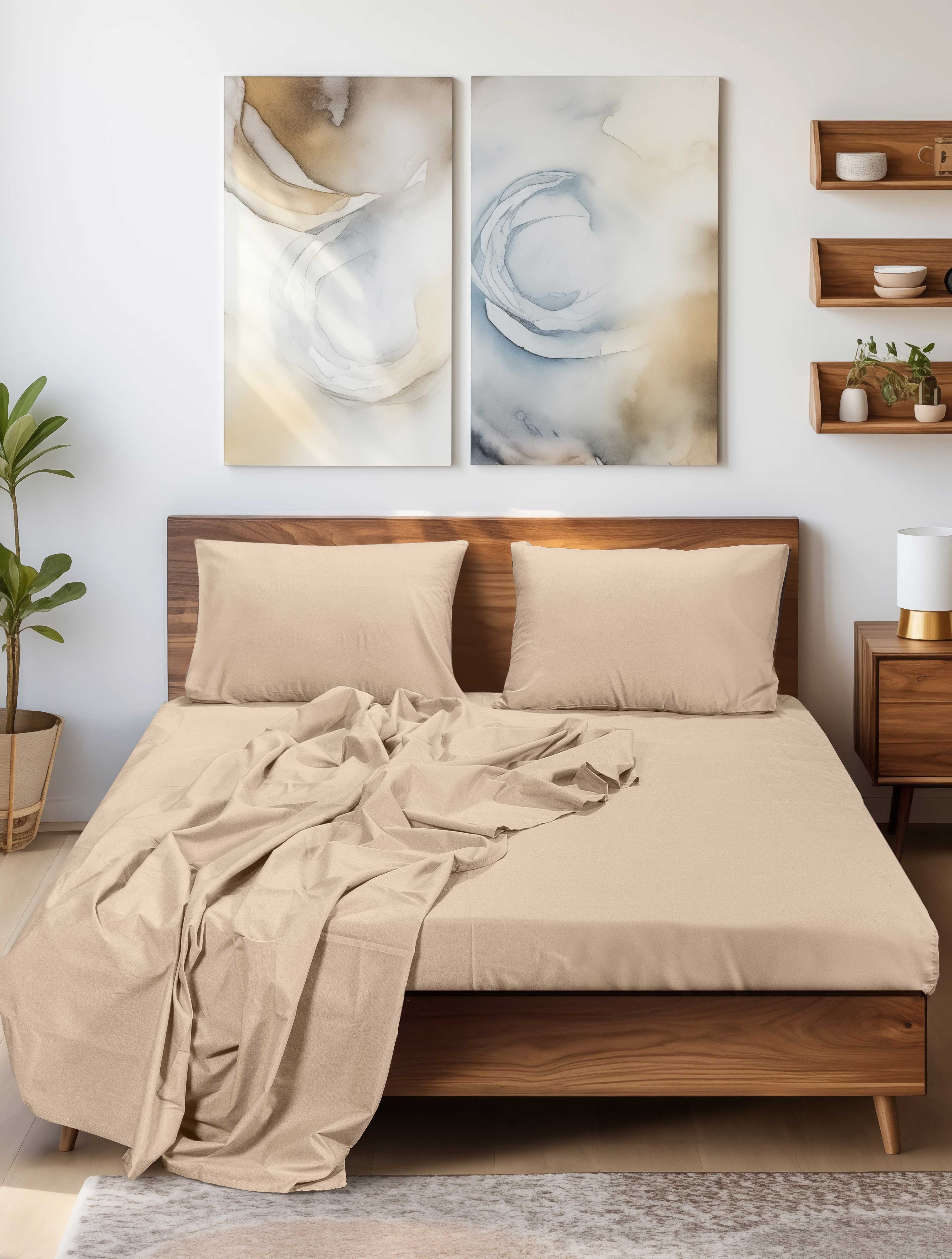 Σεντόνι Μονό Madi Sleek Μπεζ Μπεζ 170x260