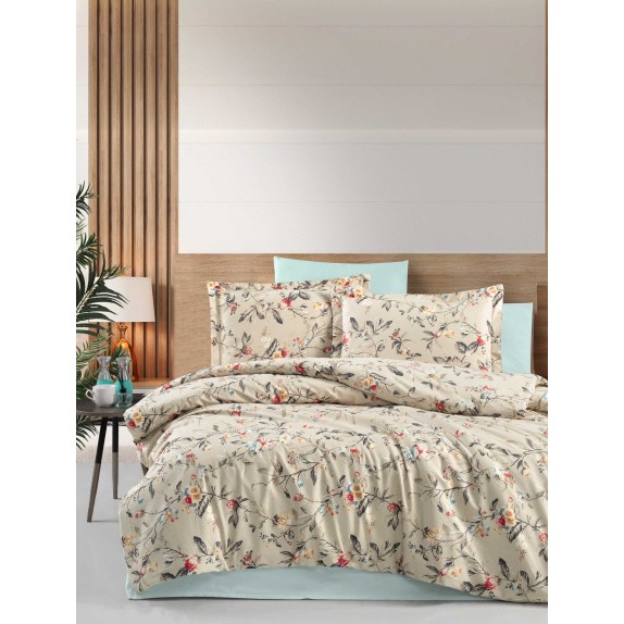 Σετ Κουβερλί Υπέρδιπλο 3 Τεμαχίων Madi Eden Καφέ 220x240
