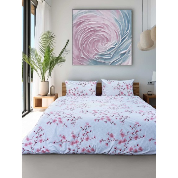 Σετ Σεντόνια Υπέρδιπλα 4 Τεμαχίων Madi Etera Ροζ 240x260