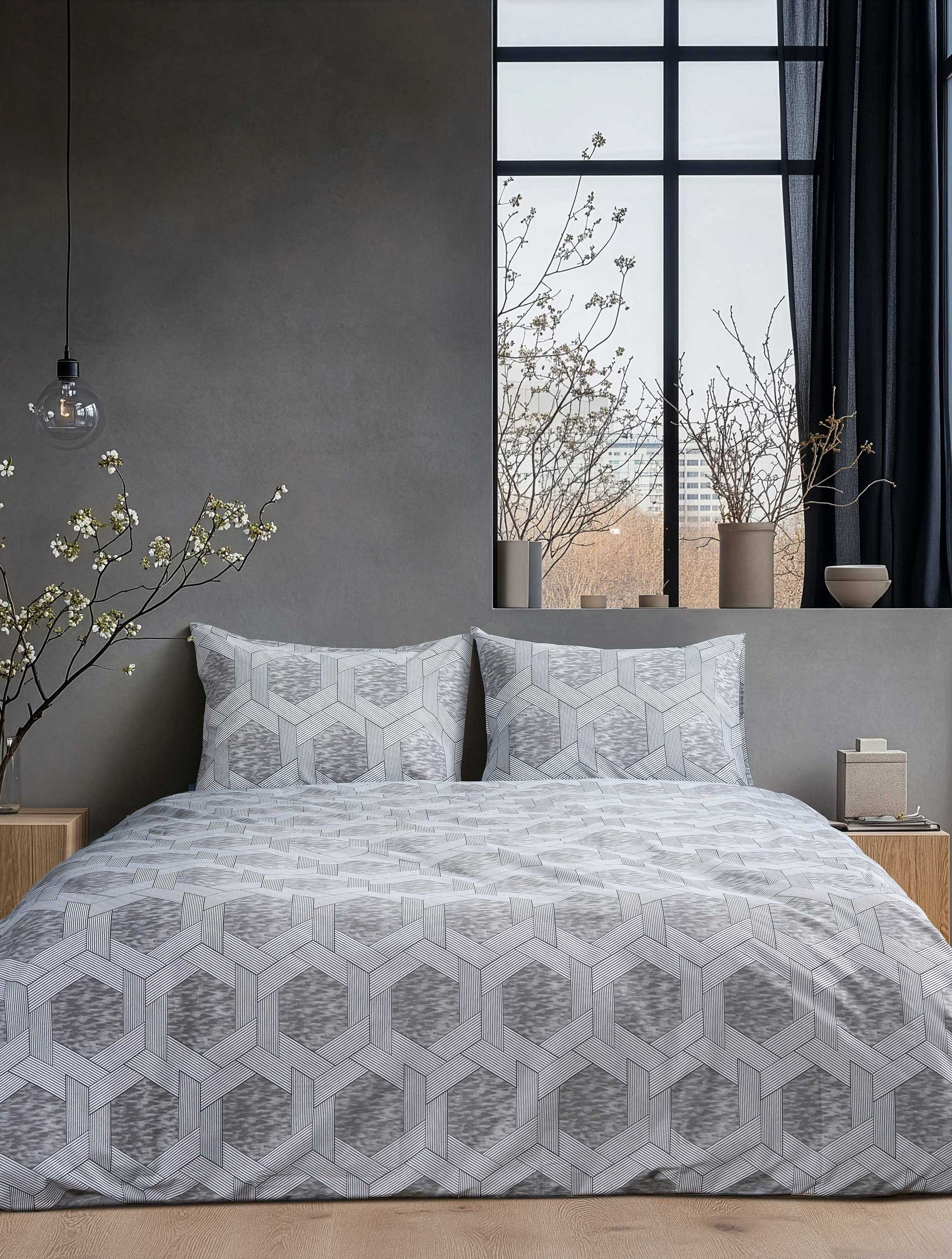 Σετ Σεντόνια Υπέρδιπλα 4 Τεμαχίων Madi Ayla Γκρι 240x260