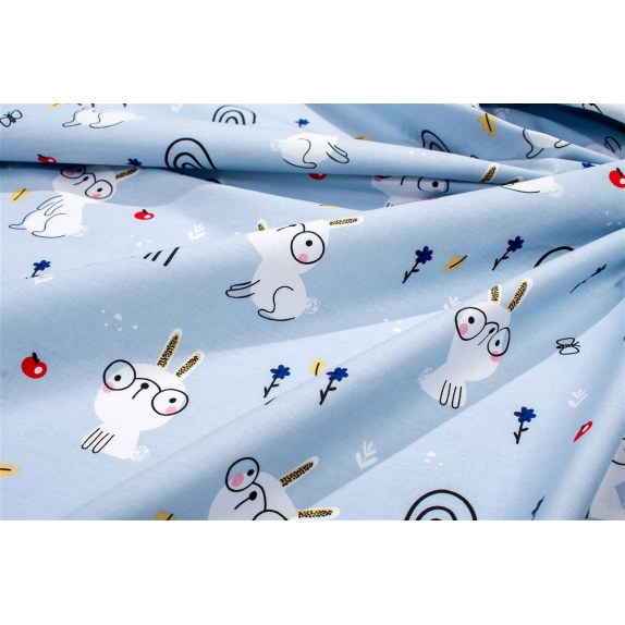 Πάνα Χασέ Dimcol Rabbit Garden 584 80x80 Sky Blue