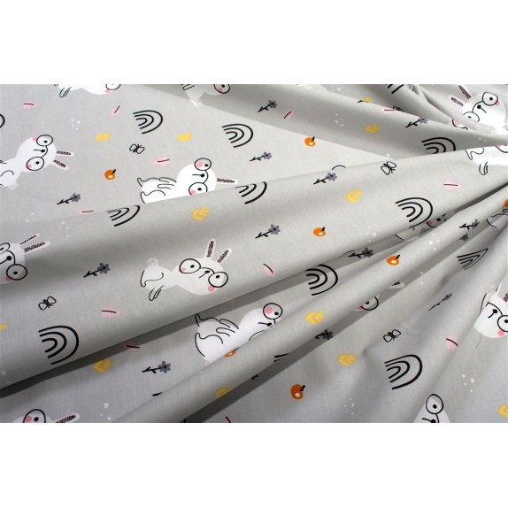 Σεντονάκι Λίκνου bebe Rabbit Garden 586 80x110 Grey