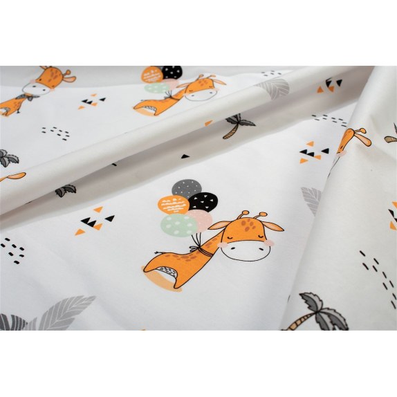 Σεντονάκι Λίκνου bebe Giraffe 599 80x110 White-Orange