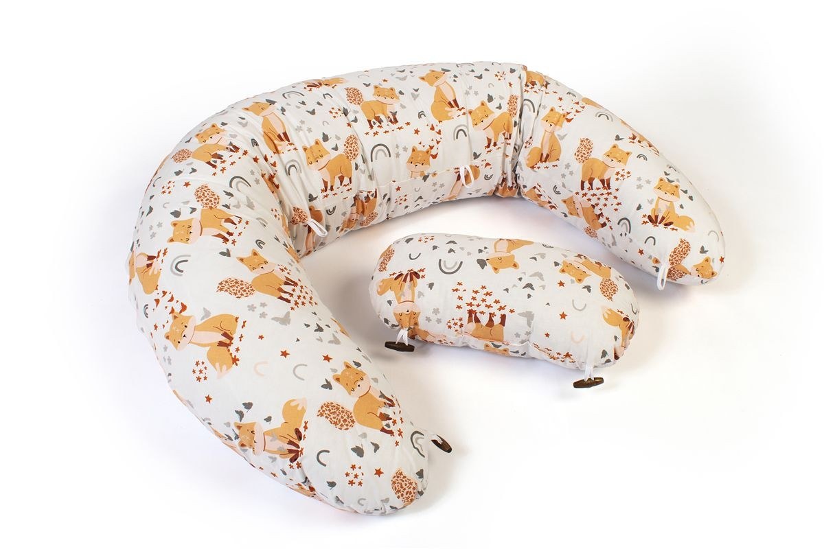 Μαξιλάρι Εγκυμοσύνης - Θηλασμού 2 σε 1 Dimcol Cute Fox 02 155x35x20 White-Beige