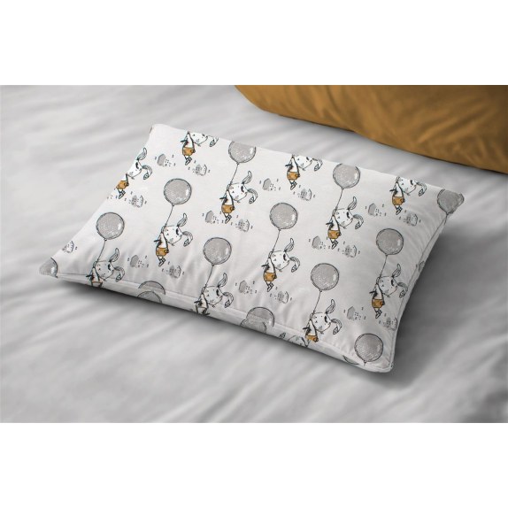 Βρεφική Μαξιλαροθήκη Dimcol Floating Bunny 715 35x45 Grey