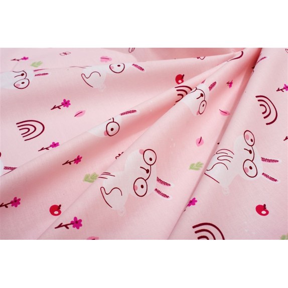 Σεντονάκι Λίκνου bebe Rabbit Garden 585 80x110 Pink