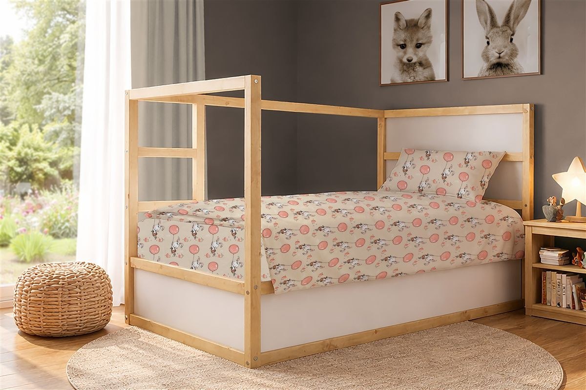 Σεντόνια Εμπριμέ Σετ 3 τεμ kids Floating Bunny 714 160x