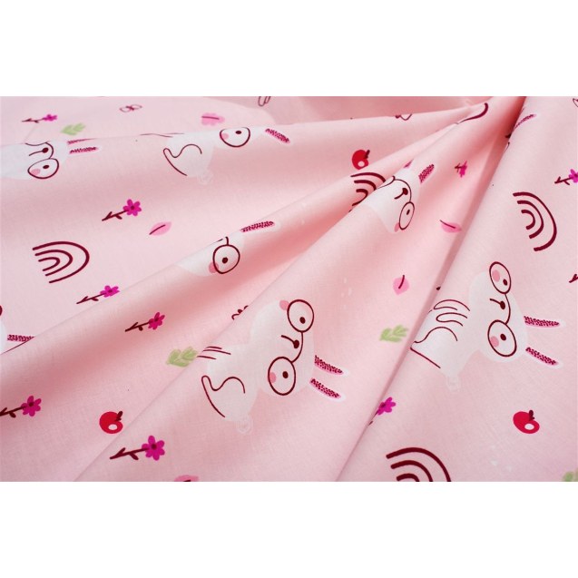 Πάνα Χασέ Dimcol Rabbit Garden 585 80x80 Pink