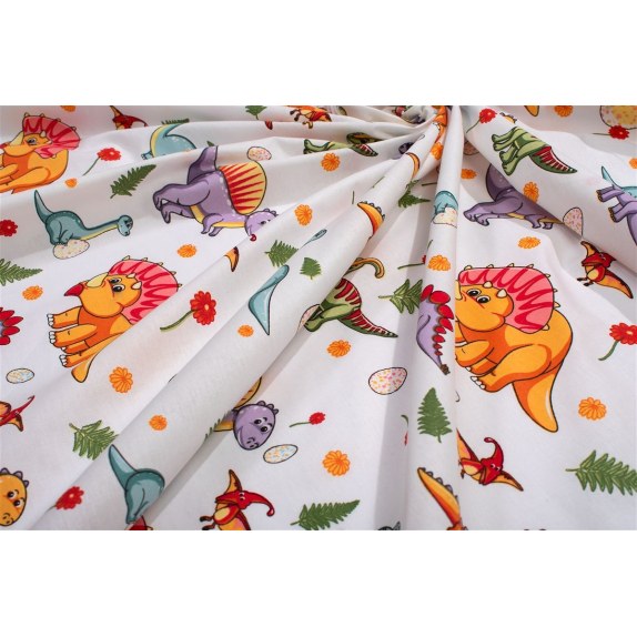 Πάνα Χασέ Dimcol Dinosaur 520 80x80 White-Orange