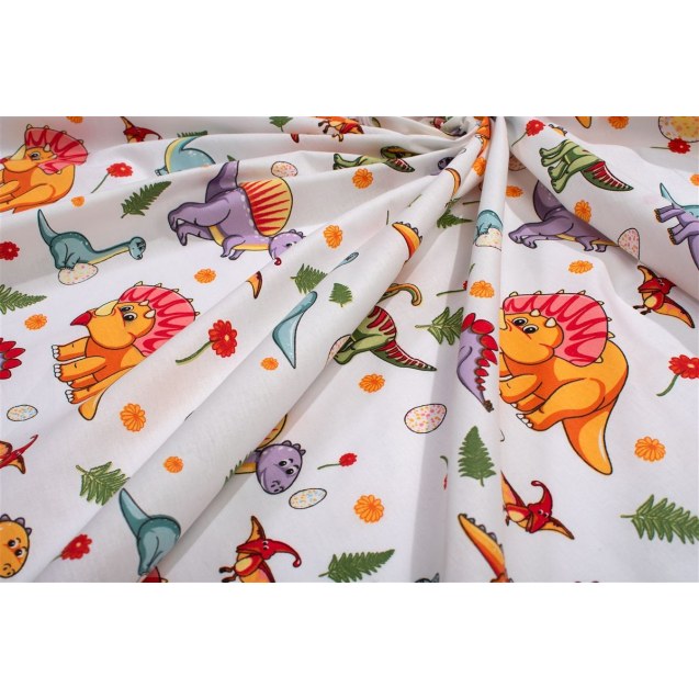Πάνα Χασέ Dimcol Dinosaur 520 80x80 White-Orange