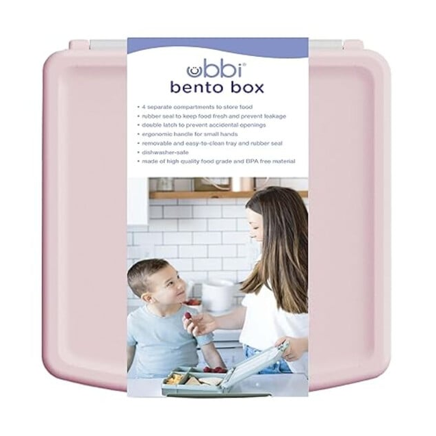 Δοχείο Φαγητού Ubbi Bento Με 4 Χωρίσματα Blush...
