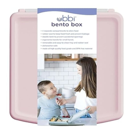 Δοχείο Φαγητού Ubbi Bento Με 4 Χωρίσματα Blush Pink UB-10350