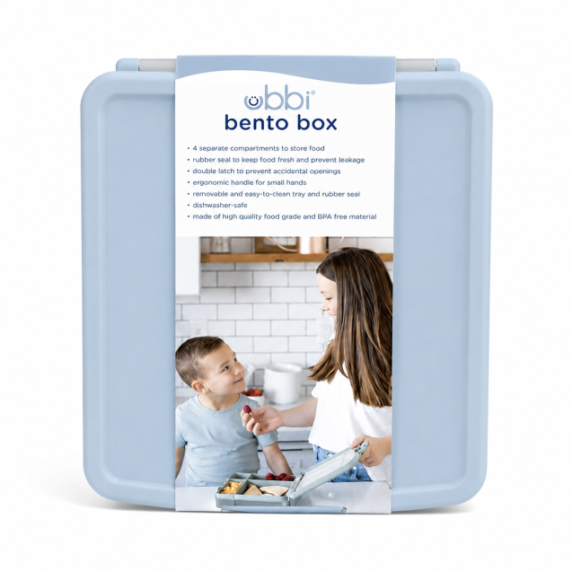 Δοχείο Φαγητού Ubbi Bento Με 4 Χωρίσματα Cloudy...
