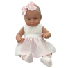 Κούκλα Magic Baby Alicia Με Λευκό Φόρεμα Και Μεγάλο Ροζ Φιόγκο 45εκ. MB46720