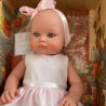 Κούκλα Magic Baby Alicia Με Λευκό Φόρεμα Και Μεγάλο Ροζ Φιόγκο 45εκ. MB46720