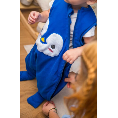 Υπνόσακος BabyBliss Χειμωνιάτικος Με Ποδαράκια 2.5tog "Penguin Blue" 6-18 μηνών BLISS-JMP-0001