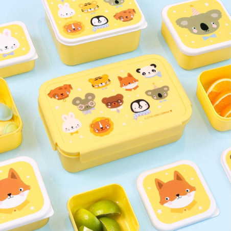 Δοχείο Φαγητού A Little Lovely Company Bento Με Χωρίσματα Animal Friends 1.2Lt BBAFYE77